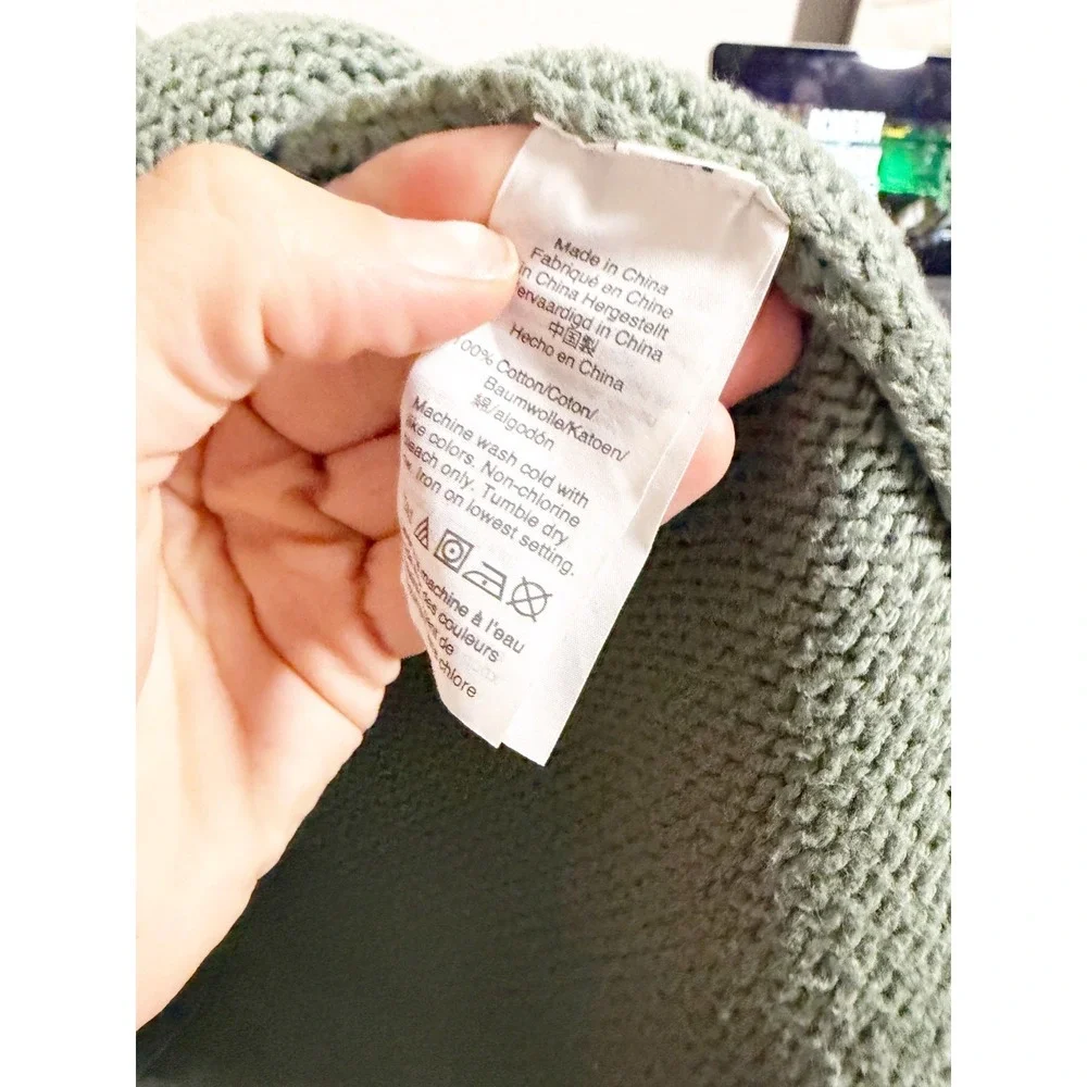 J.Crew Mens Vintage Sweater Roll Neck Oarsman‎ Knit Fisherman Green Large